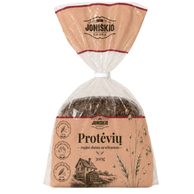 Ruginė duona PROTĖVIŲ su sėlenomis, 300 g