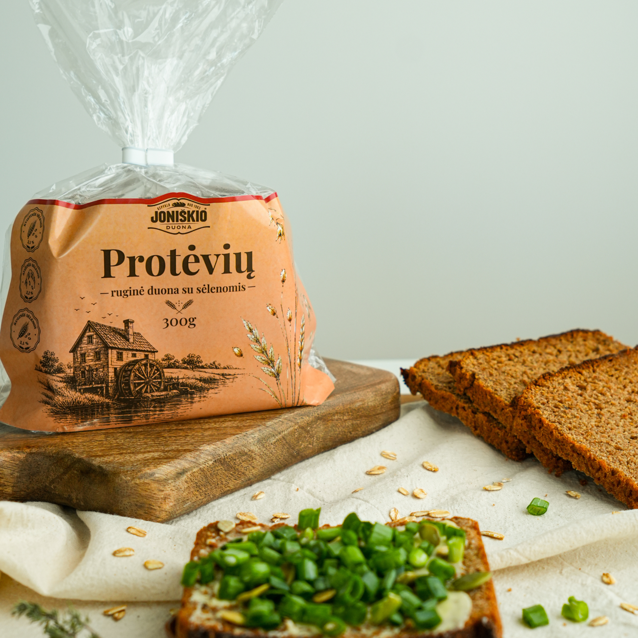 Ruginė duona PROTĖVIŲ su sėlenomis, 300 g - Image 2